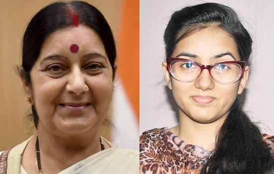 Sushma-Swaraj-helps-pakistani girl- to get- medical seat