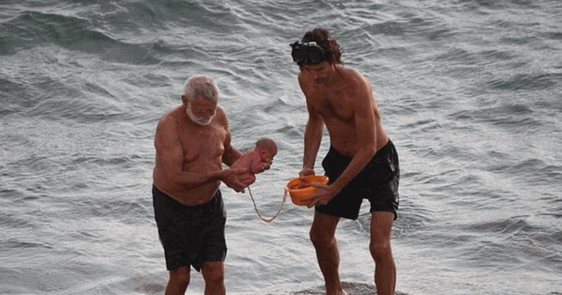 was this baby born from the sea?