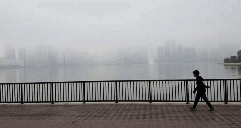 Fog wraps parts of UAE