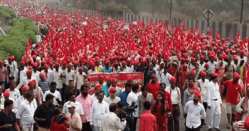 mahaRASHTRA FARMERS PROTEST