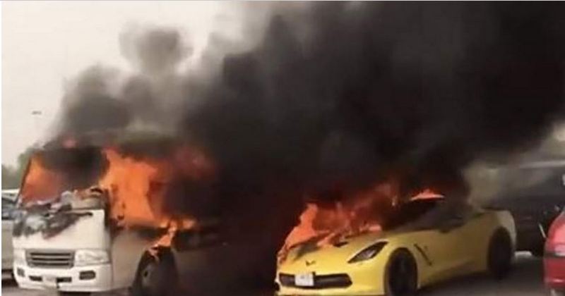 DUBAI CAR FIRE