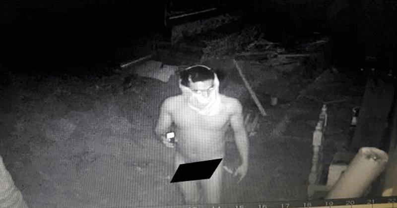 NUDE ROBBER ARRESTED