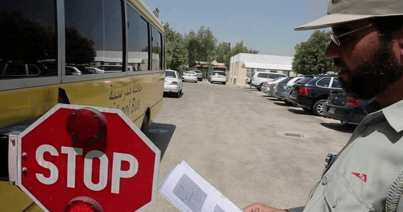 bans bus drivers from school premises