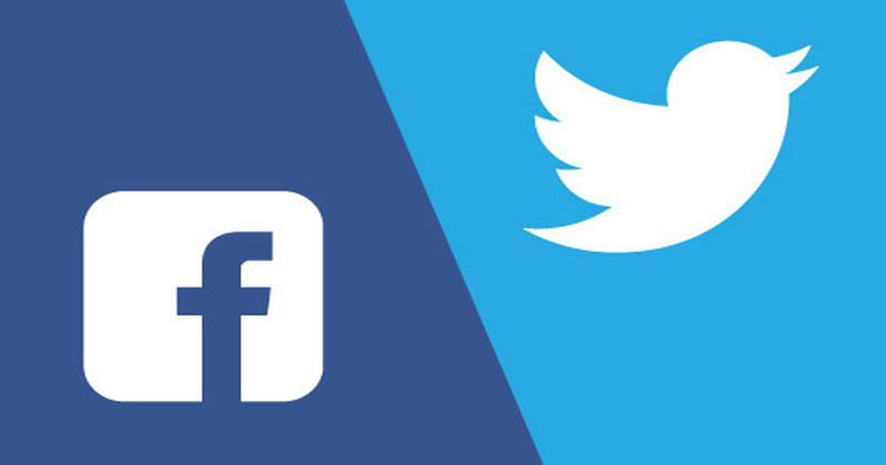 facebook and twitter