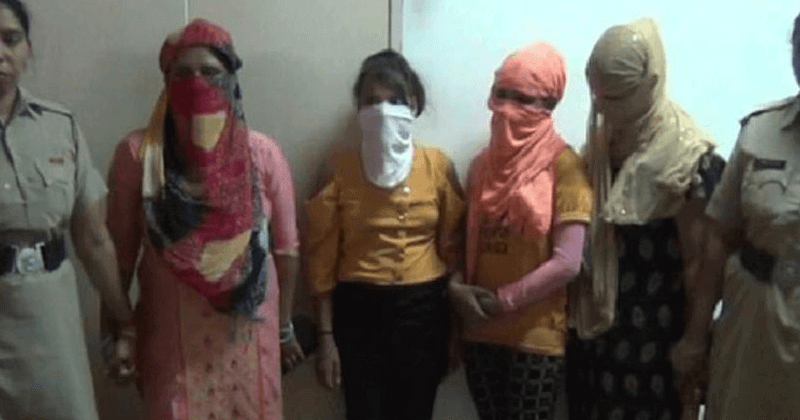 SEX RACKET,nine people arrested, including four women.