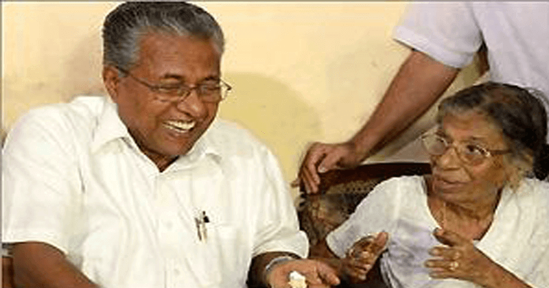 PINARAYI WISHES GAURIAMMA ON HER 100TH BIRTHDAY