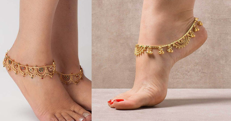 gold anklets