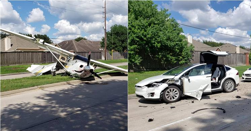 plane car crash