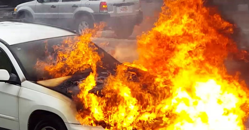 car fire