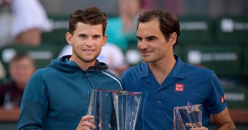 Dominic Thiem and Roger Federer